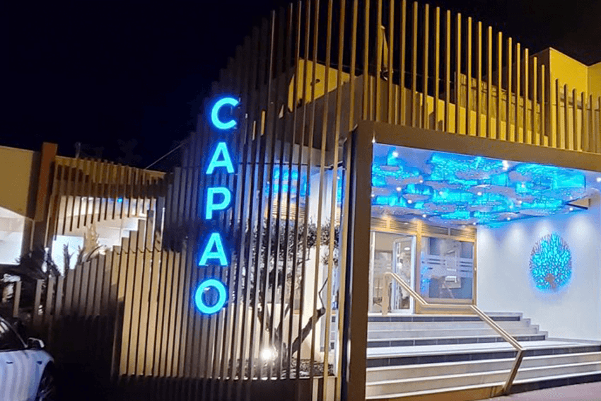 enseigne lumineuse éclairage direct en aluminium laqué - hôtel