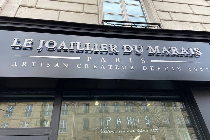 enseigne lumineuse rétro éclairage - joaillier