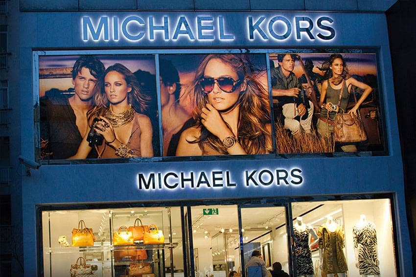 enseigne professionnelle en inox miroir - Michael Kors - boutique