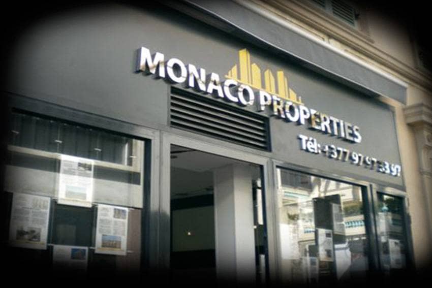enseigne professionnelle en inox miroir - agence immobilière