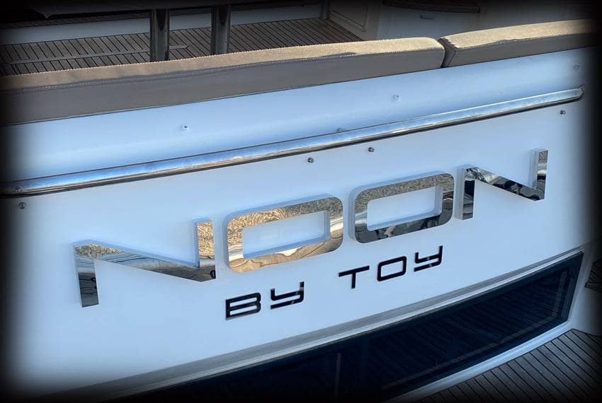 lettrage bateau yacht inox marin