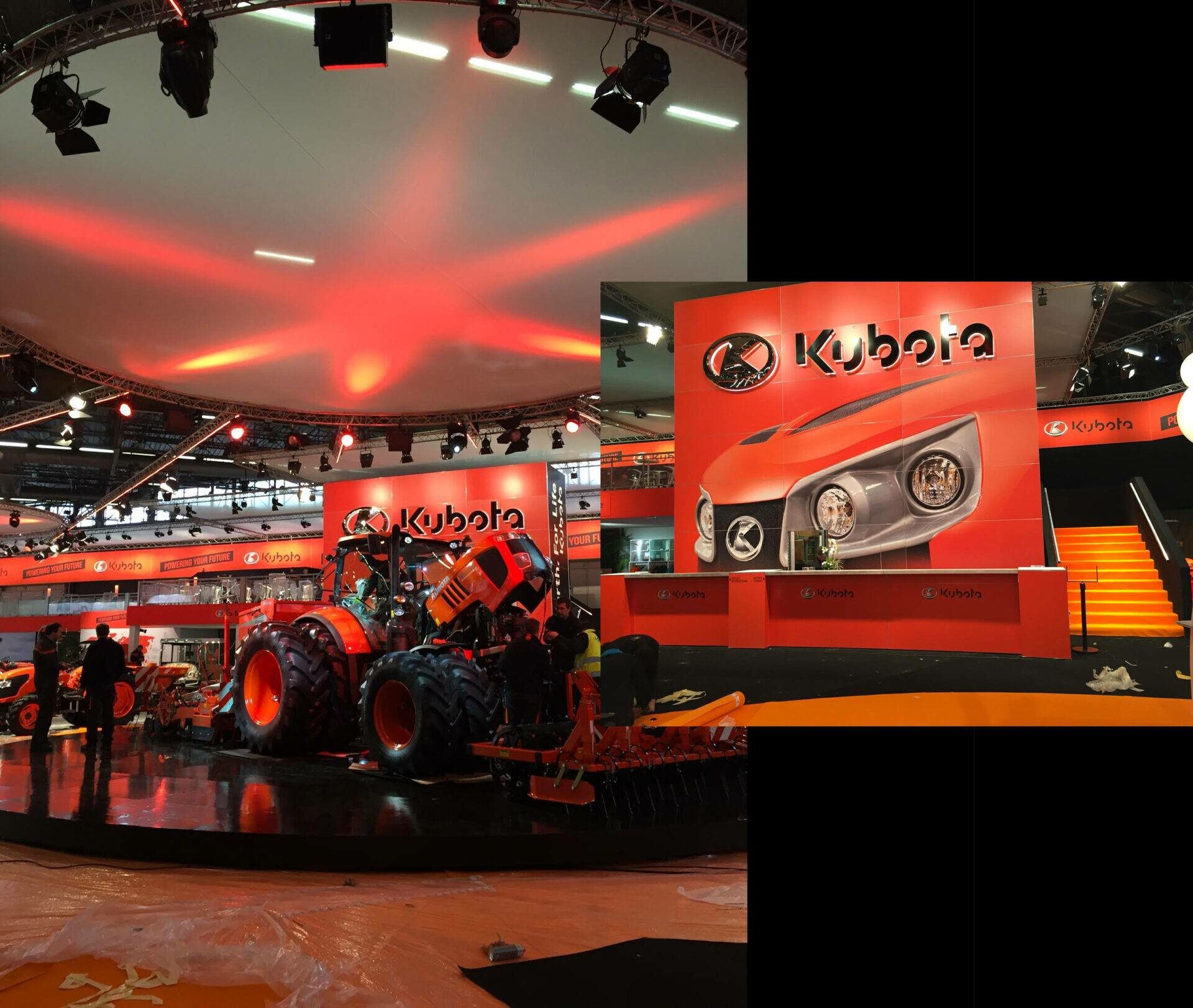 Lettres boîtier pour le stand d’exposition Kubota