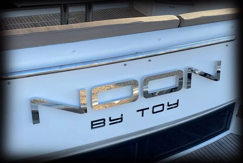 lettrage bateau yacht inox marin